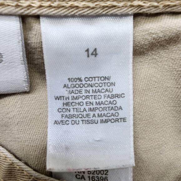 Liz Claiborne Pants Womens 14 Tan Khaki Cosette High Rise Straight Leg Chino - Picture 6 of 13